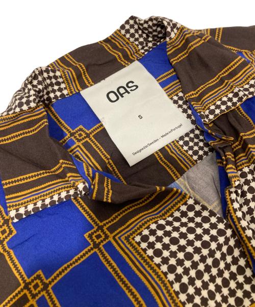 OAS（オーエーエス）OAS (オーエーエス) MONACO VISCOSE LONG SLEEVE SHIRT　モナコ ビスコース 長袖シャツ 総柄 ブラウン サイズ:Sの古着・服飾アイテム
