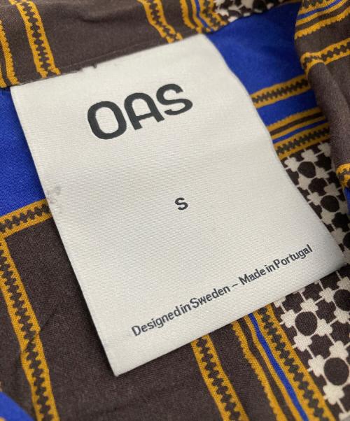 OAS（オーエーエス）OAS (オーエーエス) MONACO VISCOSE LONG SLEEVE SHIRT　モナコ ビスコース 長袖シャツ 総柄 ブラウン サイズ:Sの古着・服飾アイテム