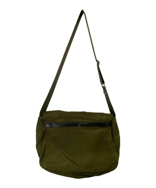 PRADA（プラダ）PRADA (プラダ) ナイロンショルダーバッグ　NYLON SHOULDER BAG　三角プレート　B1738F グリーンの古着・服飾アイテム
