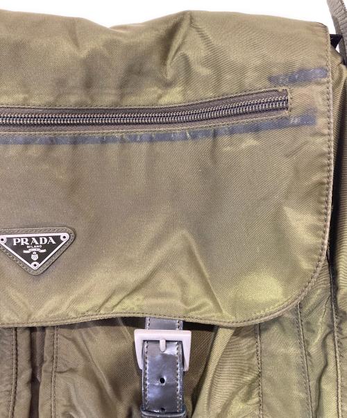 PRADA（プラダ）PRADA (プラダ) ナイロンショルダーバッグ　NYLON SHOULDER BAG　三角プレート　B1738F グリーンの古着・服飾アイテム