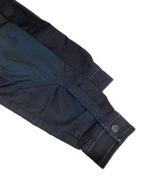 DIESEL（ディーゼル）DIESEL (ディーゼル) D-SIMILAR-NE JOGG JEANS　オーバーサイズフーデッドデニムジャケット　切替ジャケット ネイビー サイズ:xsの古着・服飾アイテム