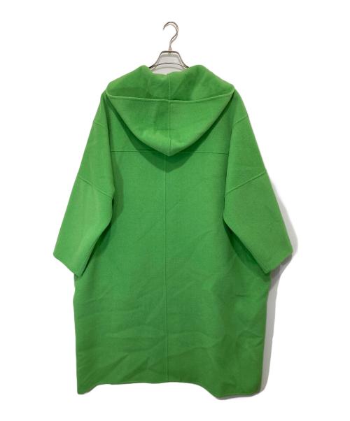 LE CIEL BLEU（ルシェルブルー）LE CIEL BLEU (ルシェルブルー) Hooded Over COAT フーデットオーバーコート 黄緑 サイズ:３６の古着・服飾アイテム