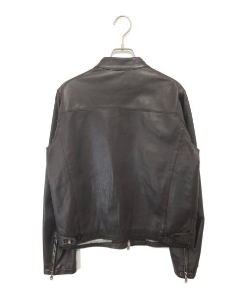 Cinquanta（チンクワンタ）Cinquanta (チンクワンタ) シープスキンシングルライダースジャケット　8310 ブラウン サイズ:46の古着・服飾アイテム