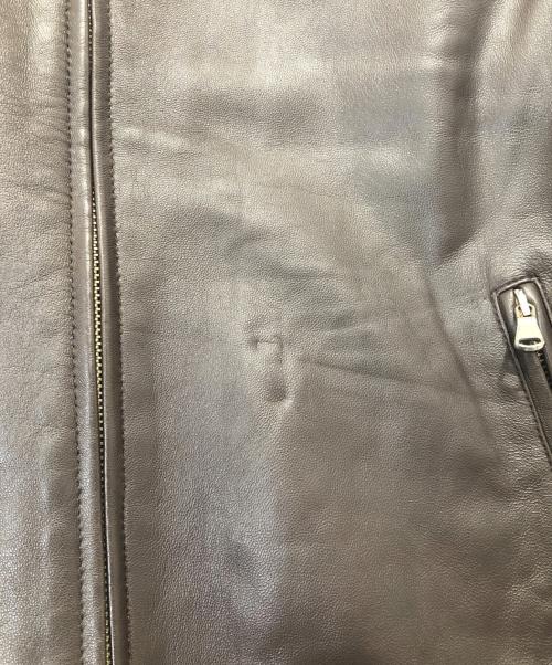 Cinquanta（チンクワンタ）Cinquanta (チンクワンタ) シープスキンシングルライダースジャケット　8310 ブラウン サイズ:46の古着・服飾アイテム