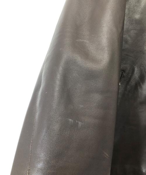 Cinquanta（チンクワンタ）Cinquanta (チンクワンタ) シープスキンシングルライダースジャケット　8310 ブラウン サイズ:46の古着・服飾アイテム