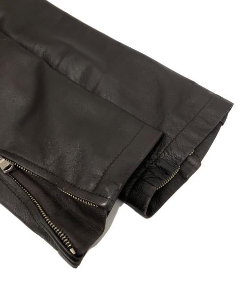 Cinquanta（チンクワンタ）Cinquanta (チンクワンタ) シープスキンシングルライダースジャケット　8310 ブラウン サイズ:46の古着・服飾アイテム