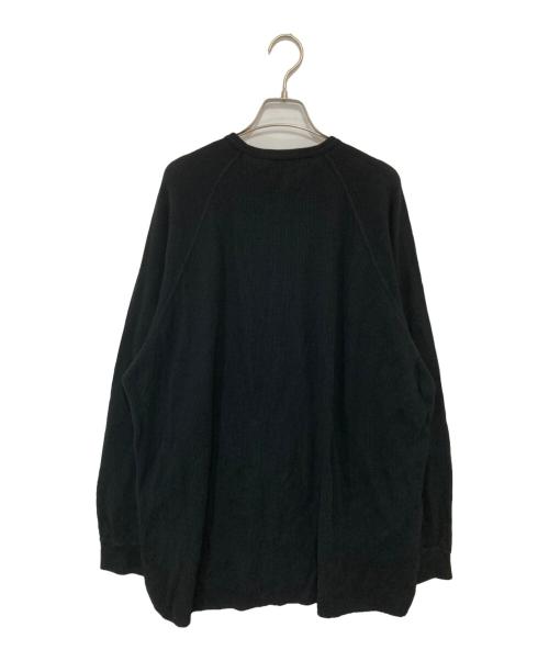 Graphpaper（グラフペーパー）Graphpaper (グラフペーパー) Waffle L/S Henley Neck Tee（ワッフルロングスリーブ ヘンリーネック）　GU231-70318B ブラック サイズ:Fの古着・服飾アイテム