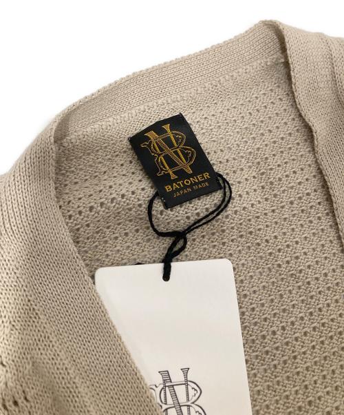 BATONER（バトナ―）BATONER (バトナ―) NO BUTTON CARDIGAN（ノーボタンカーディガン）　BN-23SM-075 ベージュ サイズ:3の古着・服飾アイテム