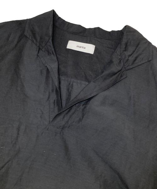 MARKA（マーカ）MARKA (マーカ) 23SS SKIPPER SHIRT - cupro linen nep cloth - M23A-17SH01B ネイビー サイズ:3の古着・服飾アイテム