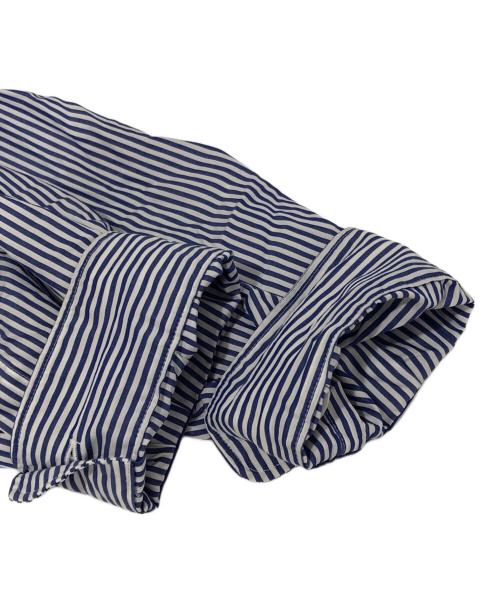 Graphpaper（グラフペーパー）Graphpaper Broad Stripe L/S Oversized Regular Collar Shirt（ブロードストライプ オーバーサイズド レギュラーカラーシャツ）　GM231-50216B ブルー サイズ:Fの古着・服飾アイテム