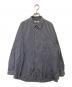 Graphpaper（グラフペーパー）の古着「Broad Stripe L/S Oversized Regular Collar Shirt（ブロードストライプ オーバーサイズド レギュラーカラーシャツ）　GM231-50216B」｜ブルー