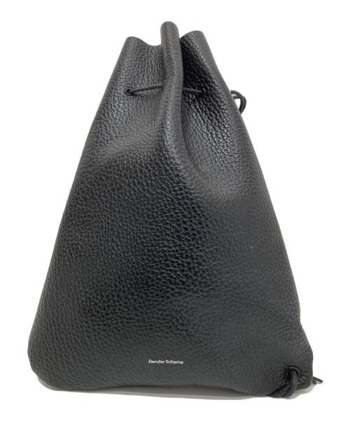 HENDER SCHEME（エンダースキーマ）HENDER SCHEME (エンダースキーマ) Zacc 巾着レザーバッグ ブラックの古着・服飾アイテム