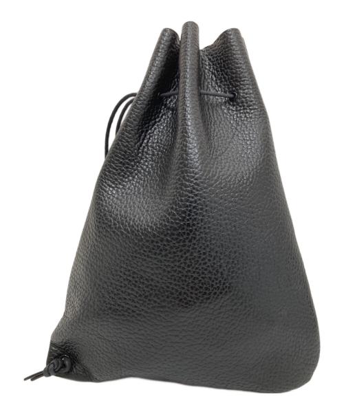 HENDER SCHEME（エンダースキーマ）HENDER SCHEME (エンダースキーマ) Zacc 巾着レザーバッグ ブラックの古着・服飾アイテム