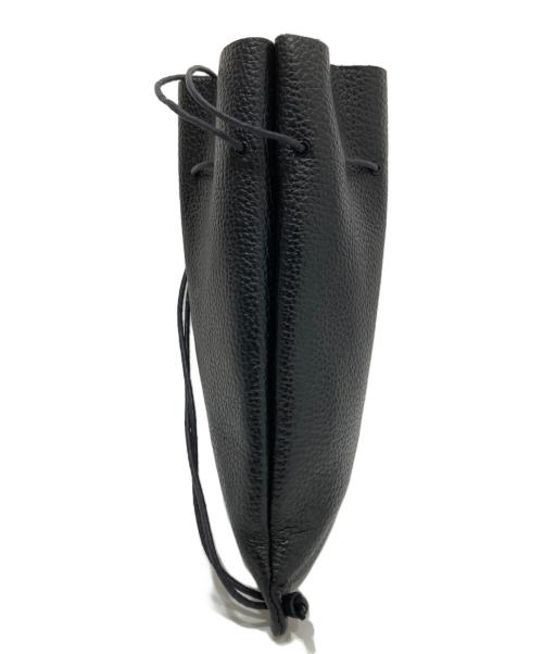 HENDER SCHEME（エンダースキーマ）HENDER SCHEME (エンダースキーマ) Zacc 巾着レザーバッグ ブラックの古着・服飾アイテム
