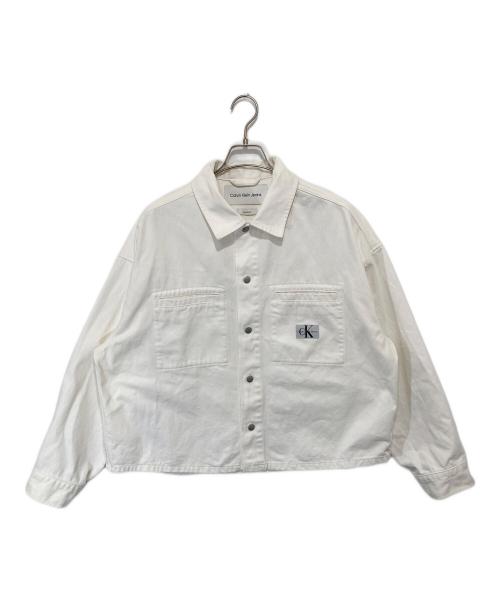 Calvin Klein（カルバンクライン）Calvin Klein (カルバンクライン) ボクシー シャツジャケット J325552 ホワイト サイズ:Sの古着・服飾アイテム