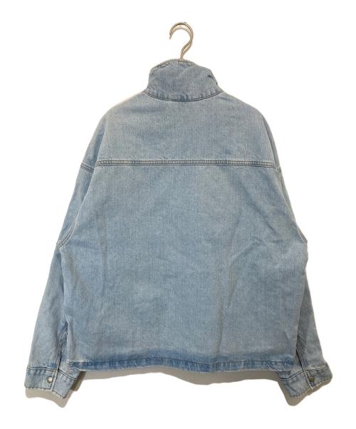 Calvin Klein Jeans（カルバンクラインジーンズ）Calvin Klein Jeans (カルバンクラインジーンズ) ハーフジップデニムジャケット　J325550 ブルー サイズ:Sの古着・服飾アイテム