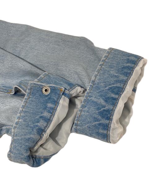 Calvin Klein Jeans（カルバンクラインジーンズ）Calvin Klein Jeans (カルバンクラインジーンズ) ハーフジップデニムジャケット　J325550 ブルー サイズ:Sの古着・服飾アイテム