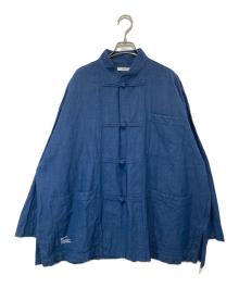 FreshService×loomer（フレッシュサービス×ルーマー）の古着「FABRIC COTTON LINEN KUNG-FU COVERALL（コットンリネンカンフーカバーオール）　FSW-22-CT 163T」｜インディゴ