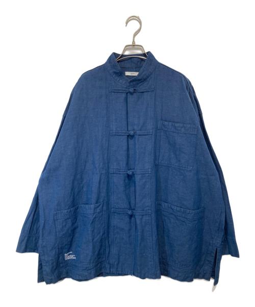 FreshService（フレッシュサービス）FreshService loomer (ルーマー) FABRIC COTTON LINEN KUNG-FU COVERALL（コットンリネンカンフーカバーオール）　FSW-22-CT 163T インディゴ サイズ:Lの古着・服飾アイテム