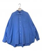Graphpaperグラフペーパー）の古着「Oxford oversized b.d shirt　オックスフォードオーバーサイズドボタンダウンシャツ　GM223-50071B」｜スカイブルー