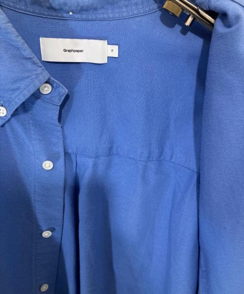 Graphpaper（グラフペーパー）Graphpaper (グラフペーパー) Oxford oversized b.d shirt　オックスフォードオーバーサイズドボタンダウンシャツ　GM223-50071B スカイブルー サイズ:Freeの古着・服飾アイテム