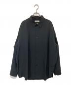 Graphpaper×is-nessグラフペーパー×イズネス）の古着「別注 Ventilation Long Sleeve Shirt」｜ブラック