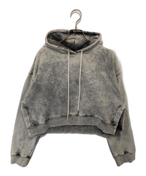 STELLA McCARTNEY（ステラマッカートニー）STELLA McCARTNEY (ステラマッカートニー) クロップド アシッドウォッシュ フーディ グレー サイズ:34の古着・服飾アイテム