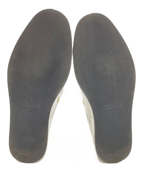 CELINE（セリーヌ）CELINE (セリーヌ) CLARA WEDGE MARY-JANE フラットシューズ クララウェッジマリージェーン　360794582C.01BC ホワイト サイズ:39の古着・服飾アイテム