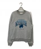 maison kitsuneメゾンキツネ）の古着「CAMPUS FOX REGULAR SWEATSHIRT（キャンパスフォックス レギュラースウェットシャツ）LM00305KM」｜グレー