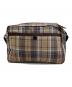 PORTER (ポーター) COMME des GARCONS HOMME (コムデギャルソン オム) COTTON CHECK SHOULDER BAG　コットンチェックショルダーバッグ　24SS HM-K203 ブラウン：24000円