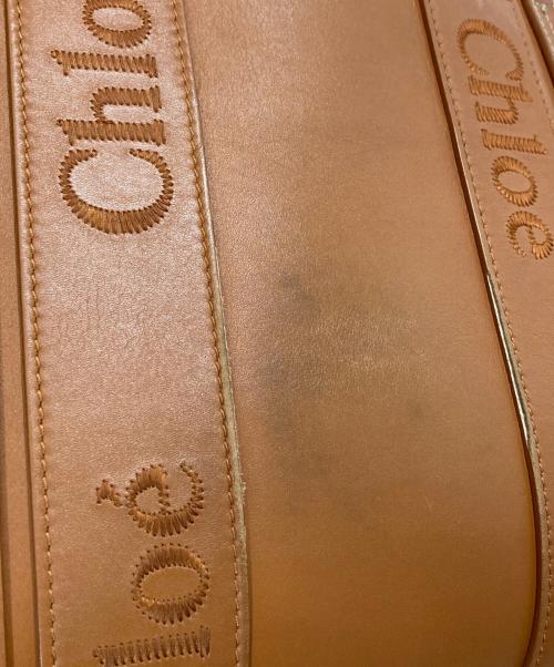 Chloe（クロエ）Chloe (クロエ) WOODYレザートートバッグ ブラウンの古着・服飾アイテム