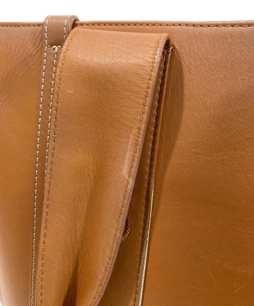 Chloe（クロエ）Chloe (クロエ) WOODYレザートートバッグ ブラウンの古着・服飾アイテム