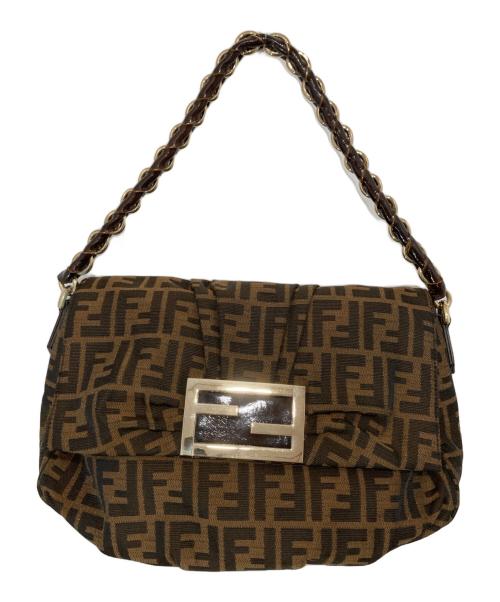 FENDI（フェンディ）FENDI (フェンディ) ズッカ ミア チェーン ショルダーバッグ　8BR614 カーキの古着・服飾アイテム