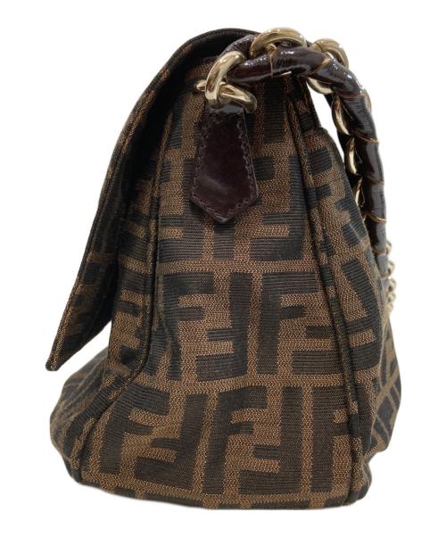 FENDI（フェンディ）FENDI (フェンディ) ズッカ ミア チェーン ショルダーバッグ　8BR614 カーキの古着・服飾アイテム
