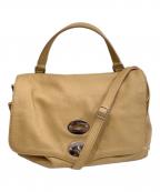 zanellatoザネラート）の古着「POSTINA　ターンロック2WAYバッグ　レザーショルダーバッグ」｜ベージュ