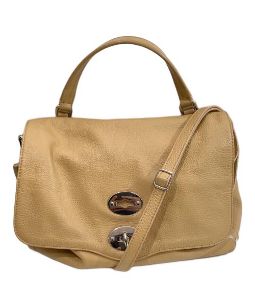 zanellato（ザネラート）zanellato (ザネラート) POSTINA　ターンロック2WAYバッグ　レザーショルダーバッグ ベージュの古着・服飾アイテム