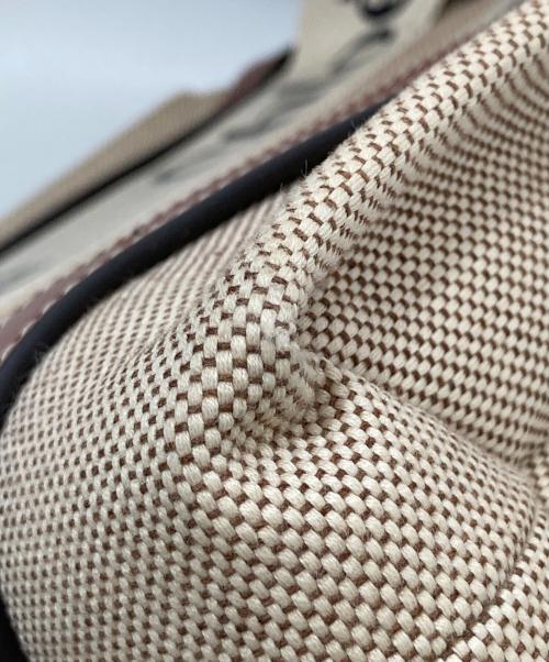 Chloe（クロエ）Chloe (クロエ) Woody スモールトートバッグ　04217565 ベージュ×ブラウンの古着・服飾アイテム