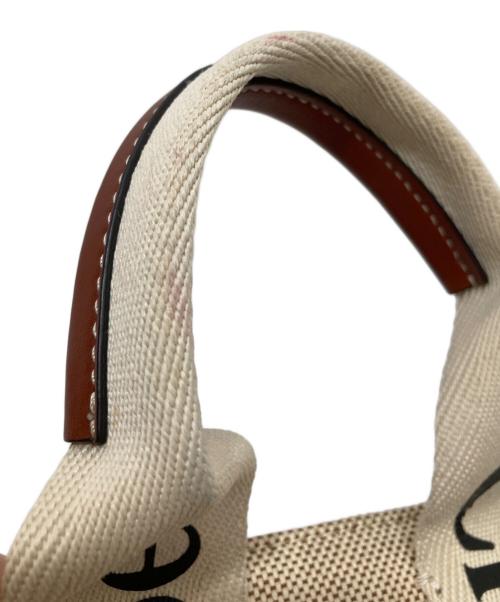 Chloe（クロエ）Chloe (クロエ) Woody スモールトートバッグ　04217565 ベージュ×ブラウンの古着・服飾アイテム