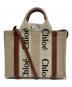 Chloe（クロエ）の古着「Woody スモールトートバッグ　04217565」｜ベージュ×ブラウン