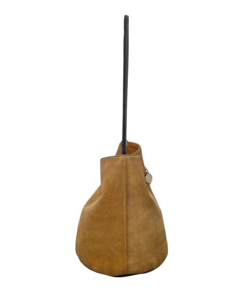 minitmute（ミニミュート）minitmute (ミニミュート) スウェード巾着ハンドバッグ　SUEDE HAND BAG ブラウンの古着・服飾アイテム