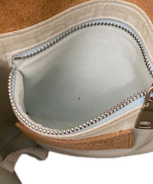 minitmute（ミニミュート）minitmute (ミニミュート) スウェード巾着ハンドバッグ　SUEDE HAND BAG ブラウンの古着・服飾アイテム