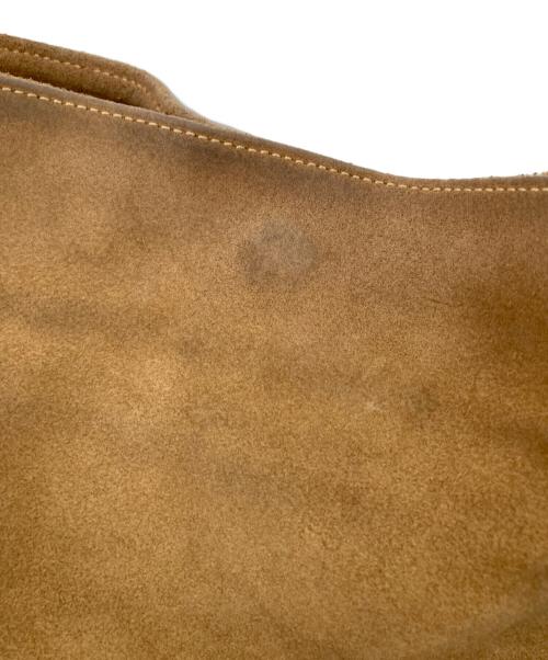 minitmute（ミニミュート）minitmute (ミニミュート) スウェード巾着ハンドバッグ　SUEDE HAND BAG ブラウンの古着・服飾アイテム