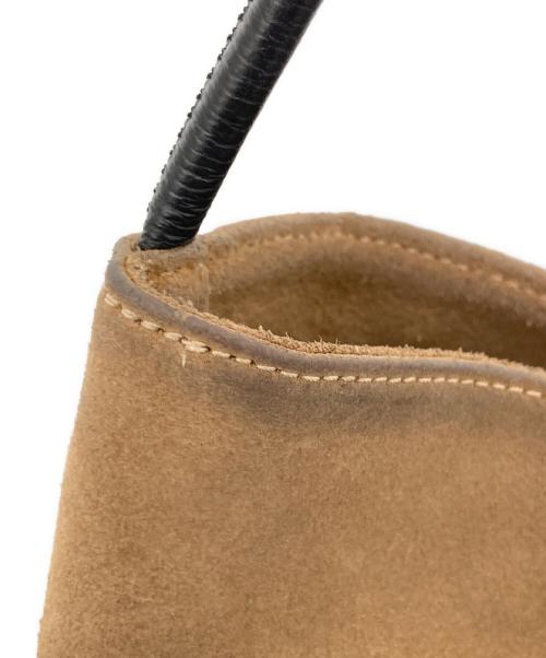 minitmute（ミニミュート）minitmute (ミニミュート) スウェード巾着ハンドバッグ　SUEDE HAND BAG ブラウンの古着・服飾アイテム