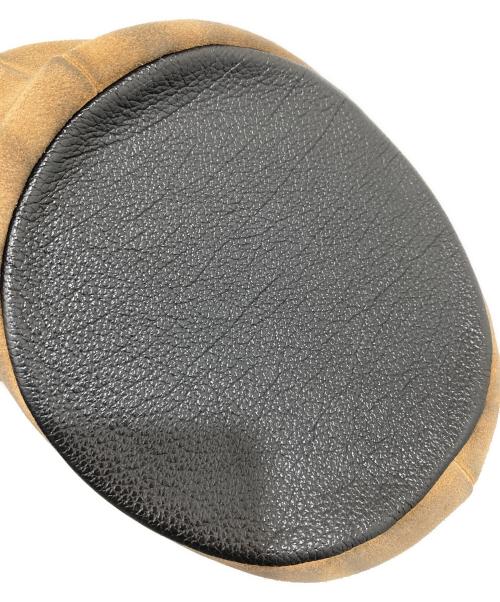 minitmute（ミニミュート）minitmute (ミニミュート) スウェード巾着ハンドバッグ　SUEDE HAND BAG ブラウンの古着・服飾アイテム