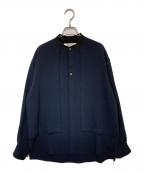 CULLNI×STUDIOUSクルニ×ステュディオス）の古着「別注 EX.BAND COLLAR CLERIC バンドカラークレリック」｜ネイビー