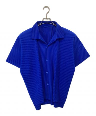 美品 プリーツプリーズ イッセイミヤケ 総柄 オープンカラーシャツ サイズ3 中古・古着通販】HOMME PLISSE ISSEY MIYAKE (オム プリッセ イッセイ