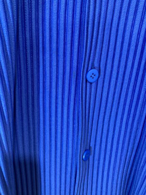 HOMME PLISSE ISSEY MIYAKE（オム プリッセ イッセイ ミヤケ）HOMME PLISSE ISSEY MIYAKE (オム プリッセ イッセイ ミヤケ) プリーツオープンカラーシャツ ブルー サイズ:2の古着・服飾アイテム