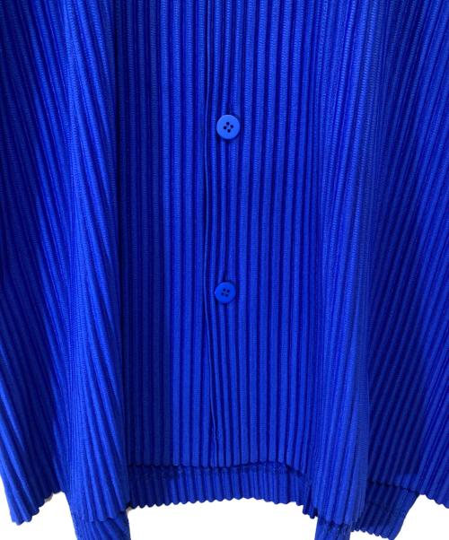 HOMME PLISSE ISSEY MIYAKE（オム プリッセ イッセイ ミヤケ）HOMME PLISSE ISSEY MIYAKE (オム プリッセ イッセイ ミヤケ) プリーツオープンカラーシャツ ブルー サイズ:2の古着・服飾アイテム