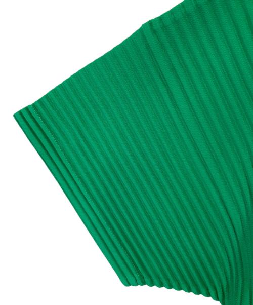 HOMME PLISSE ISSEY MIYAKE（オム プリッセ イッセイ ミヤケ）HOMME PLISSE ISSEY MIYAKE (オム プリッセ イッセイ ミヤケ) プリーツオープンカラーシャツ グリーン サイズ:2の古着・服飾アイテム