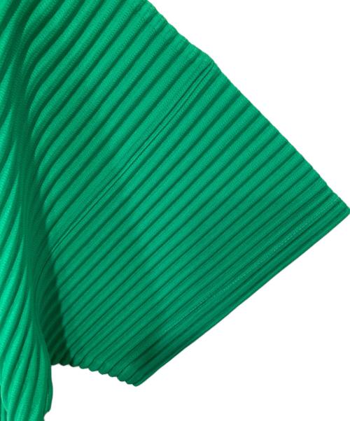 HOMME PLISSE ISSEY MIYAKE（オム プリッセ イッセイ ミヤケ）HOMME PLISSE ISSEY MIYAKE (オム プリッセ イッセイ ミヤケ) プリーツオープンカラーシャツ グリーン サイズ:2の古着・服飾アイテム